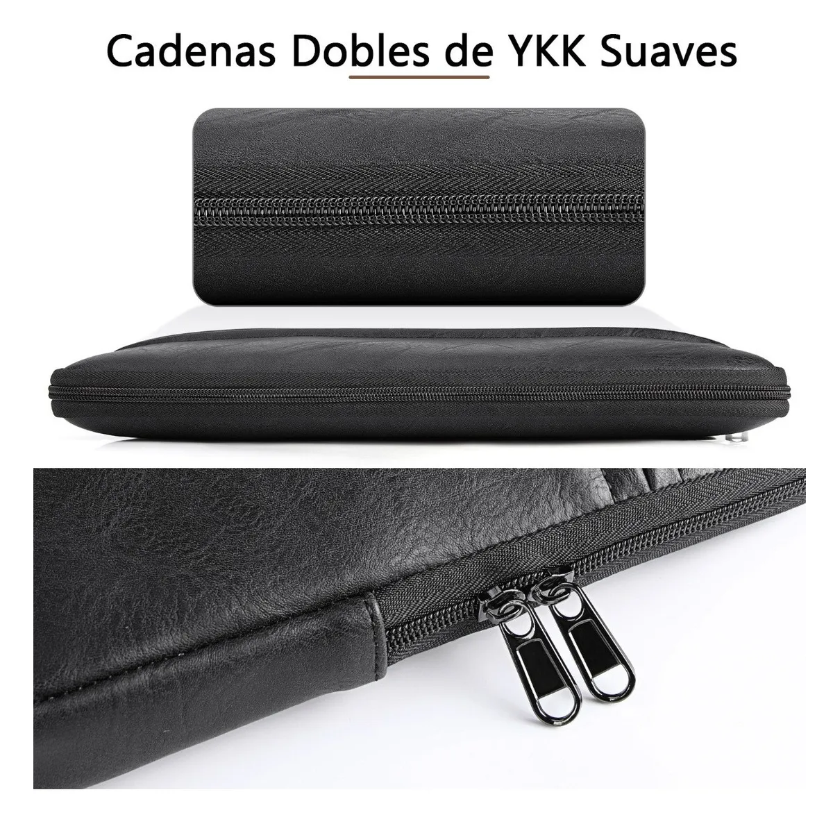 Funda Impermeable  Para Laptop De Cuero 13.3-14 Pulgadas Negro