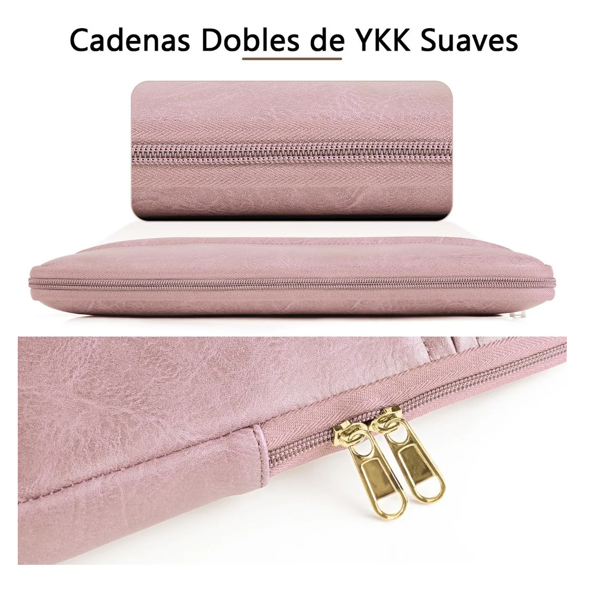  Funda Impermeable  Para Laptop De Cuero 13.3-14 Pulgadas Pink