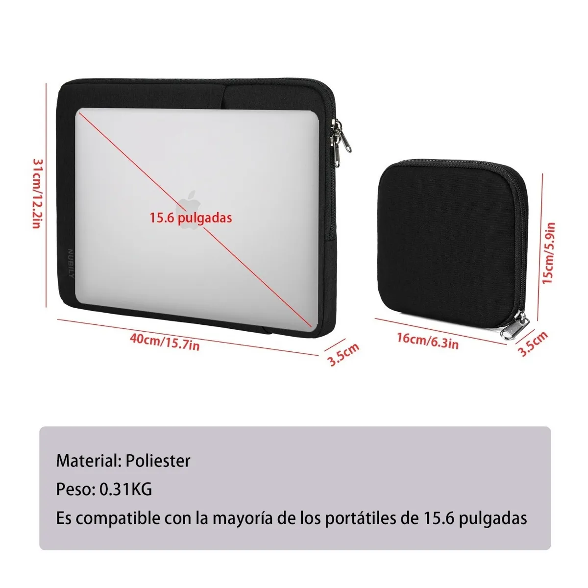 Maletin Funda Para Laptop 14-15.6 Pulgadas Bolsa Impermeable
