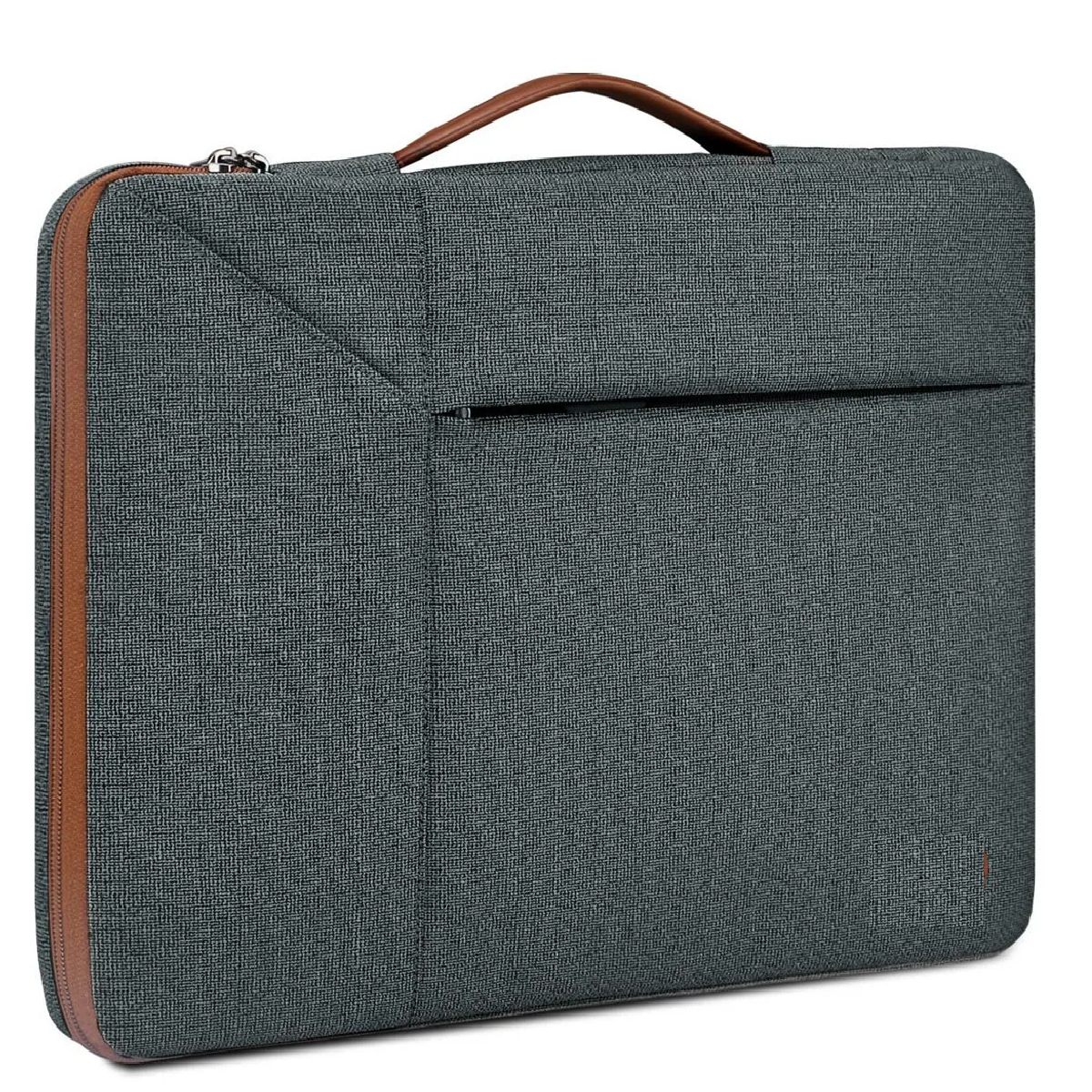  Funda Maletín Para Laptop De 15 15.6'' Pulgadas Impermeable Gris Obscuro