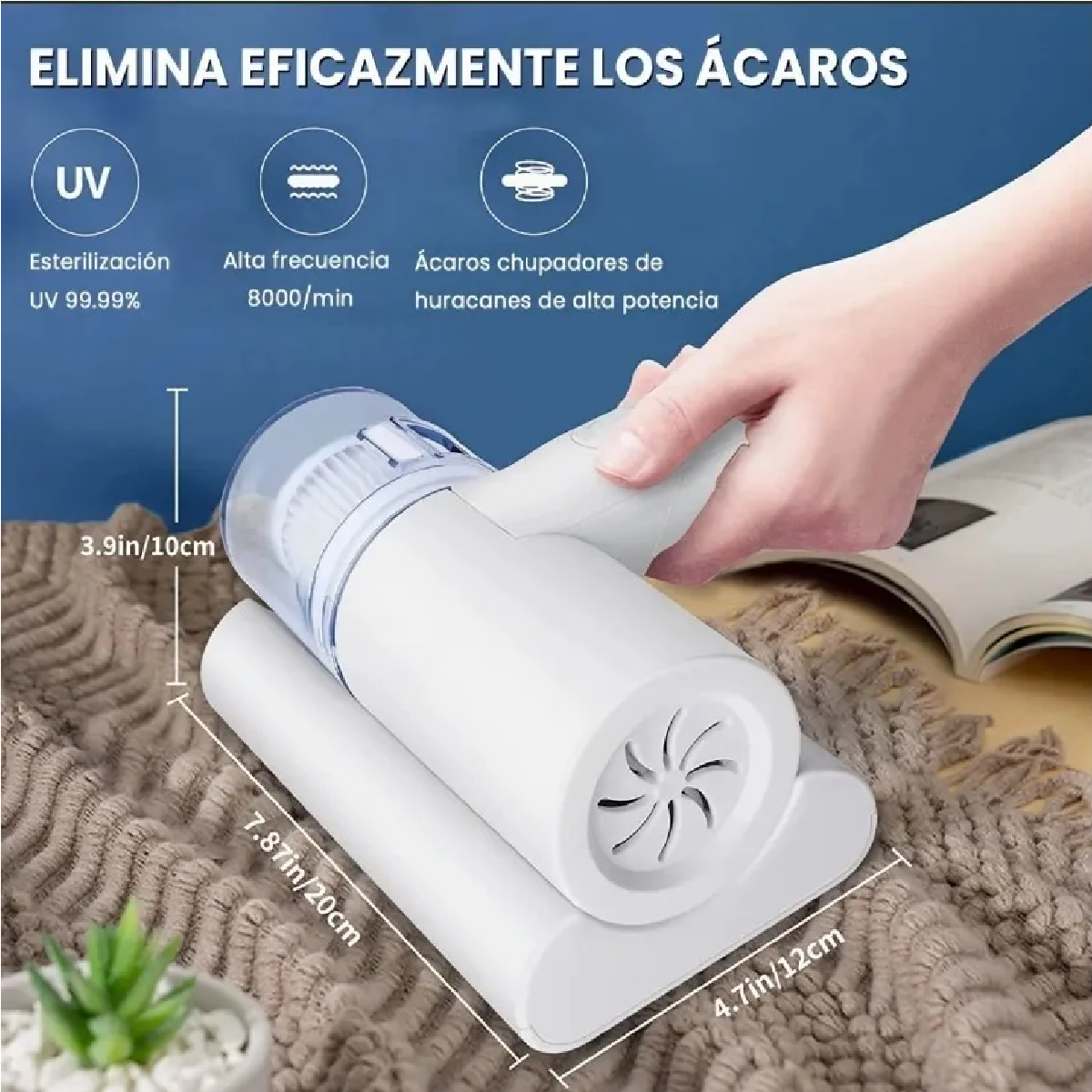 Aspirador De Cama Luz Uv Desinfectante Eliminación De Ácaros