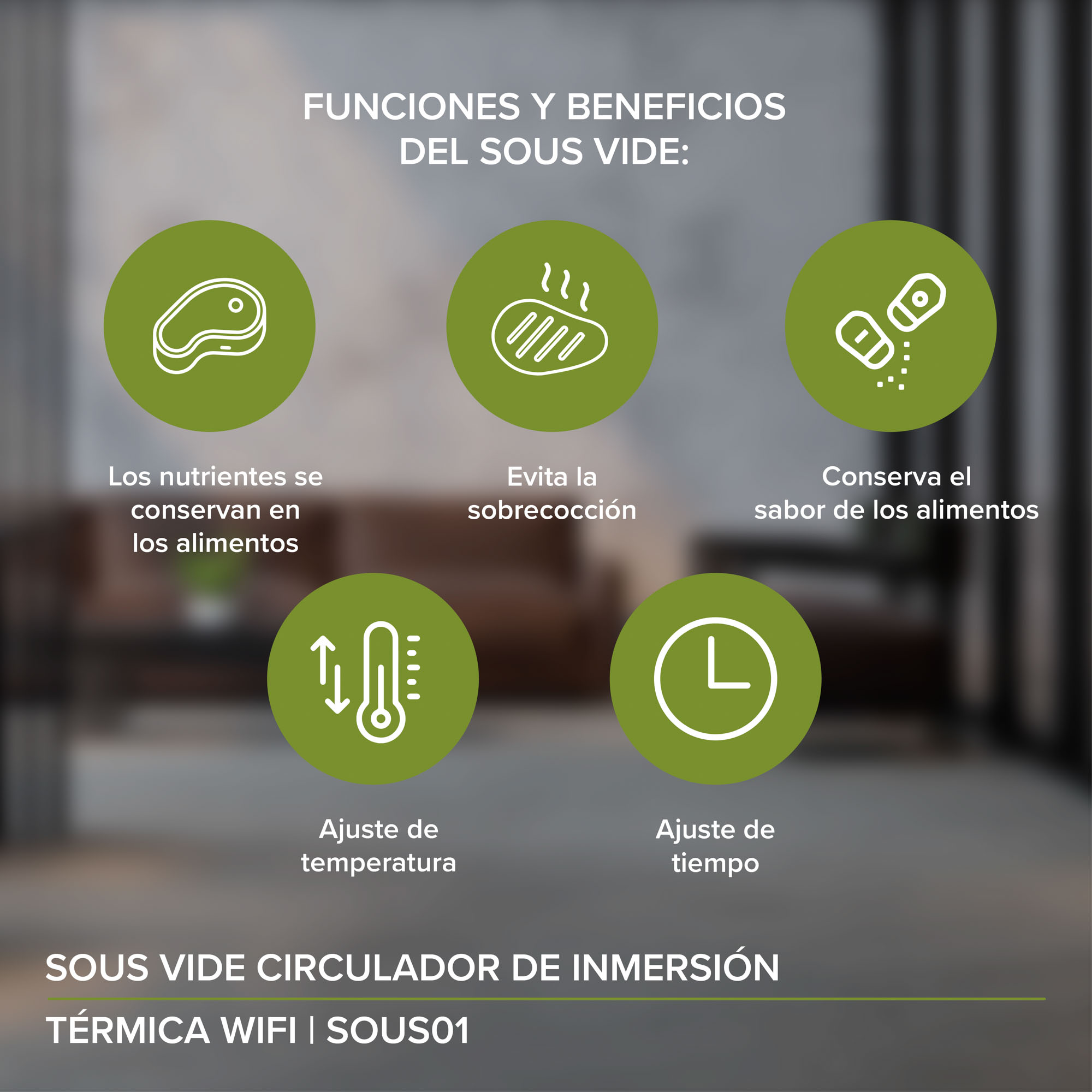 Circulador De Inmersión Sous Vide Cocción Vacío Avera SOUS01