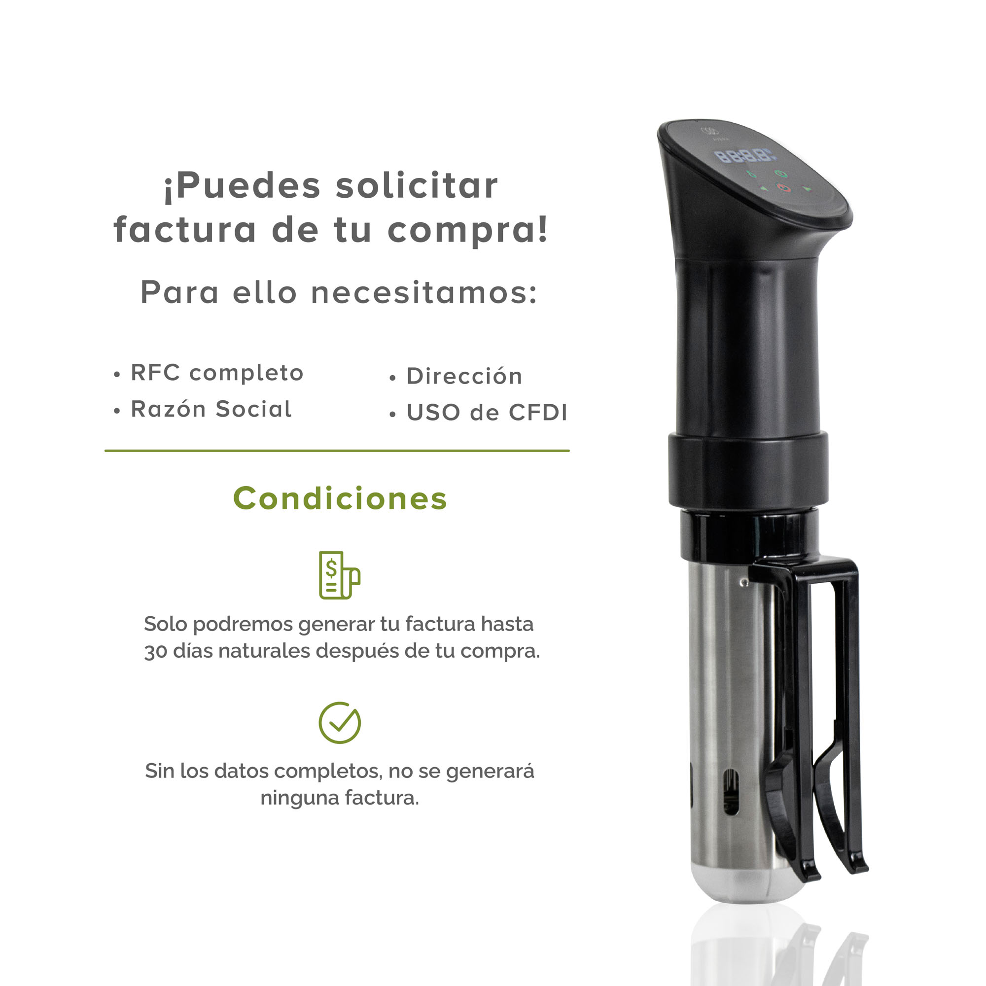 Circulador De Inmersión Sous Vide Cocción Vacío Avera SOUS01