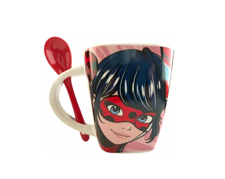 Taza Con Cuchara Miraculous Ladybug