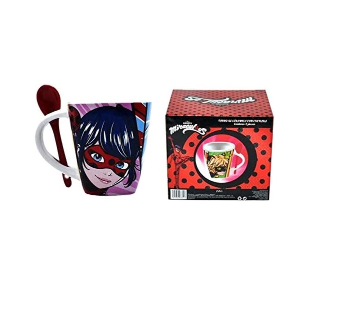 Taza Con Cuchara Miraculous Ladybug