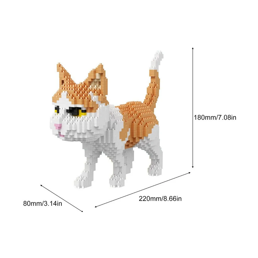 Rompecabezas 3d Bloques Armables Gato 1390 Mini Blocks