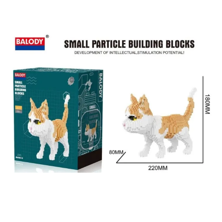 Block Center Kit de Construção Gato 3D com 1390 Peças - Blumenau