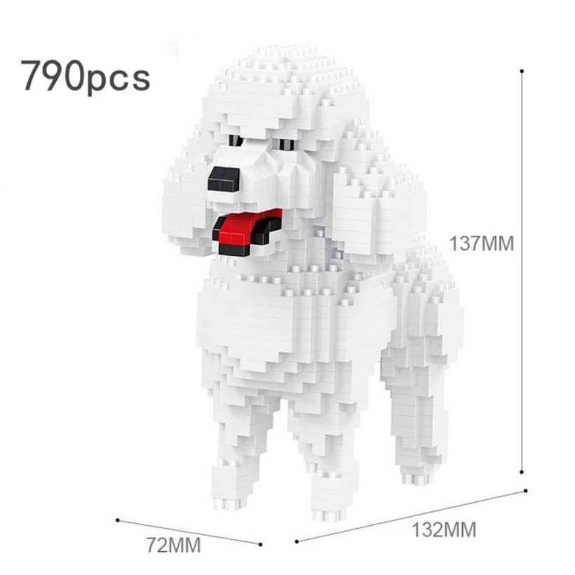 Rompecabezas 3d Bloques Armables Perro 790 Mini Blocks