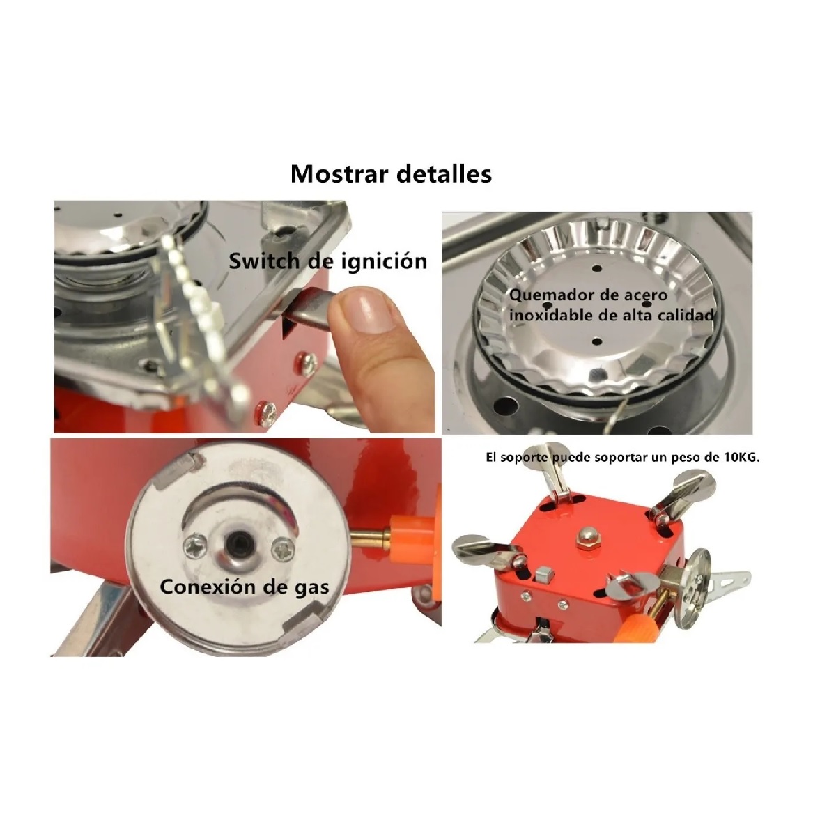 Mini Estufa De Camping Plegable Portátil De Acero Inoxidable