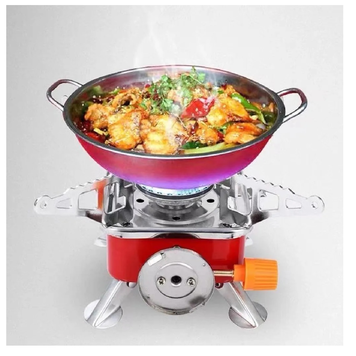 Mini Estufa De Camping Plegable Portátil De Acero Inoxidable