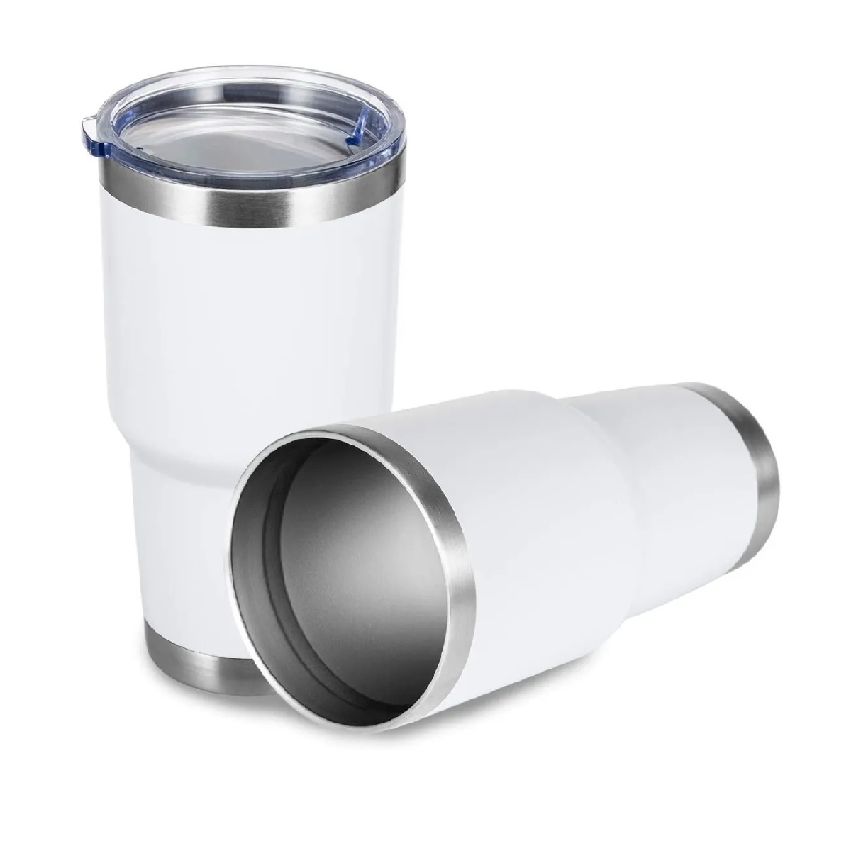 30oz De Termo Portátil De Acero Inoxidable Con Calor Y Frío Blanco