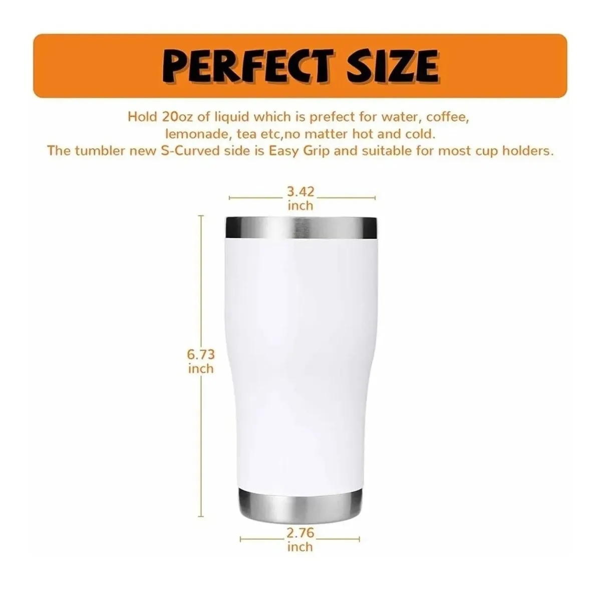 30oz De Termo Portátil De Acero Inoxidable Con Calor Y Frío Blanco