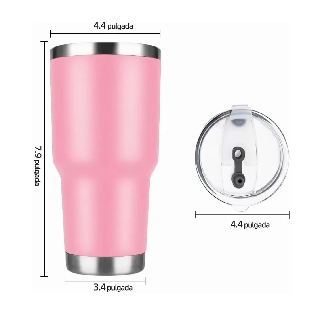 30oz De Termo Portátil De Acero Inoxidable Con Calor Y Frío Rosa