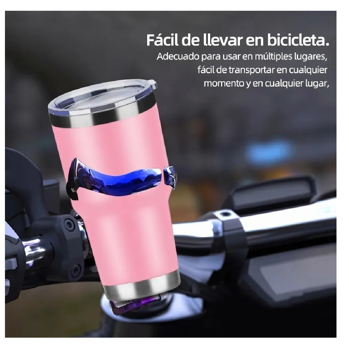 30oz De Termo Portátil De Acero Inoxidable Con Calor Y Frío Rosa