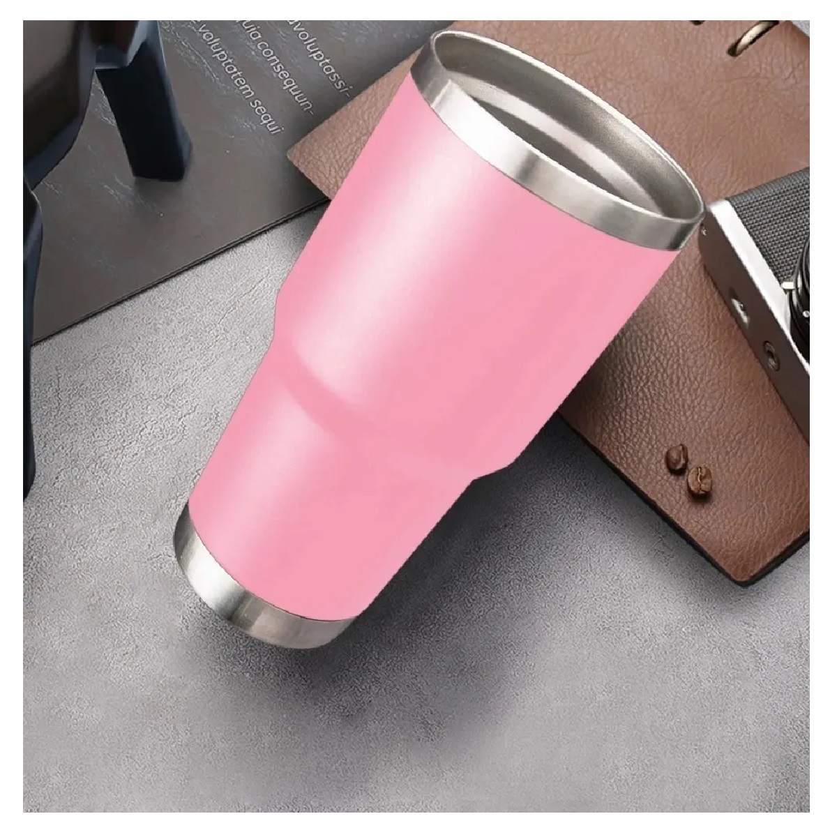 30oz De Termo Portátil De Acero Inoxidable Con Calor Y Frío Rosa
