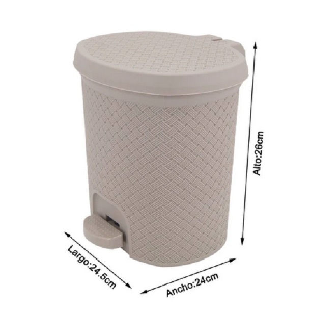 Bote de Basura con Pedal Gris 6.5 l