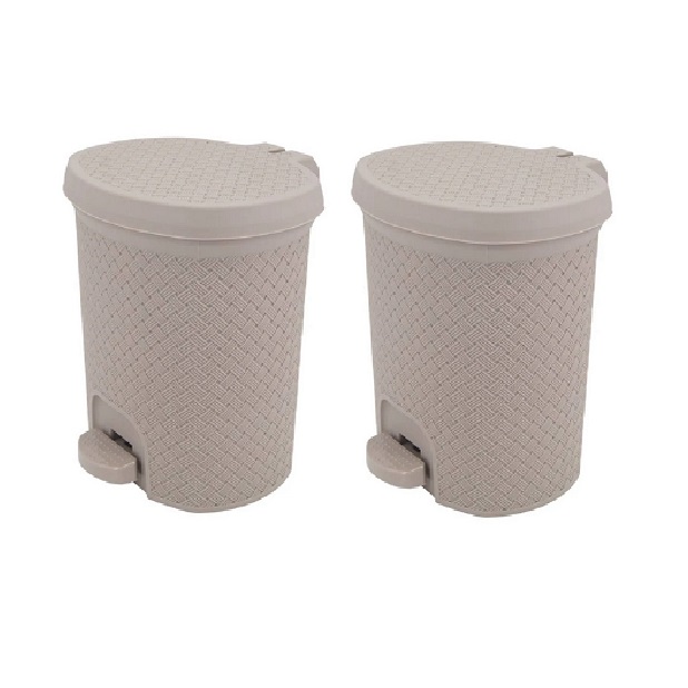 Set de 2 Botes de basura con pedal Gris