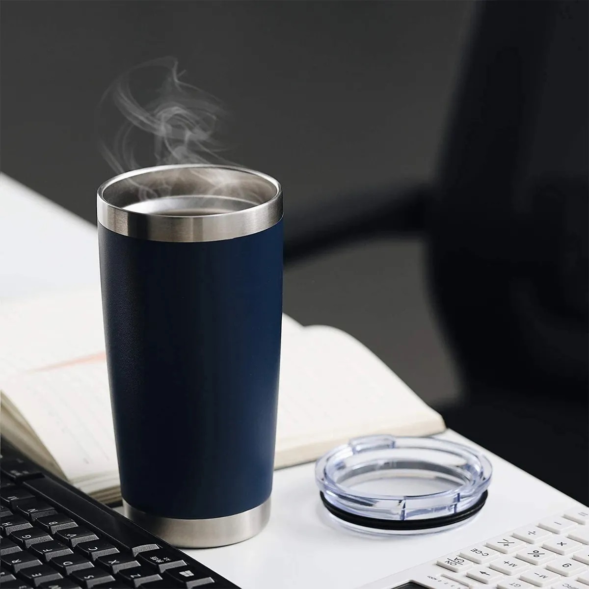 Vasos Aislados Al Vacío De Acero Inoxidable De 20 Oz Azul
