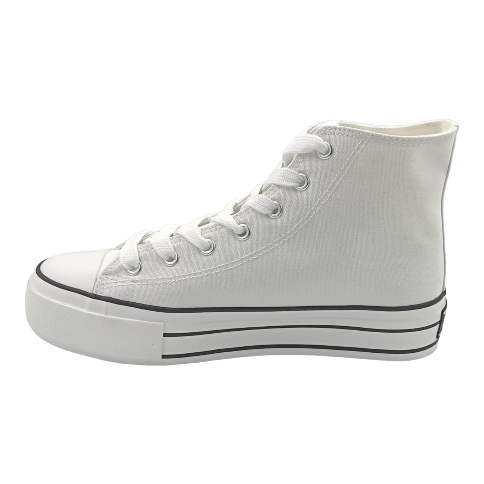 Tenis Botin Andrea 4 Cms Sneaker Plataforma Dama Blanco