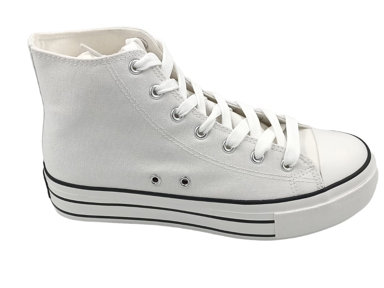 Tenis Botin Andrea 4 Cms Sneaker Plataforma Dama Blanco
