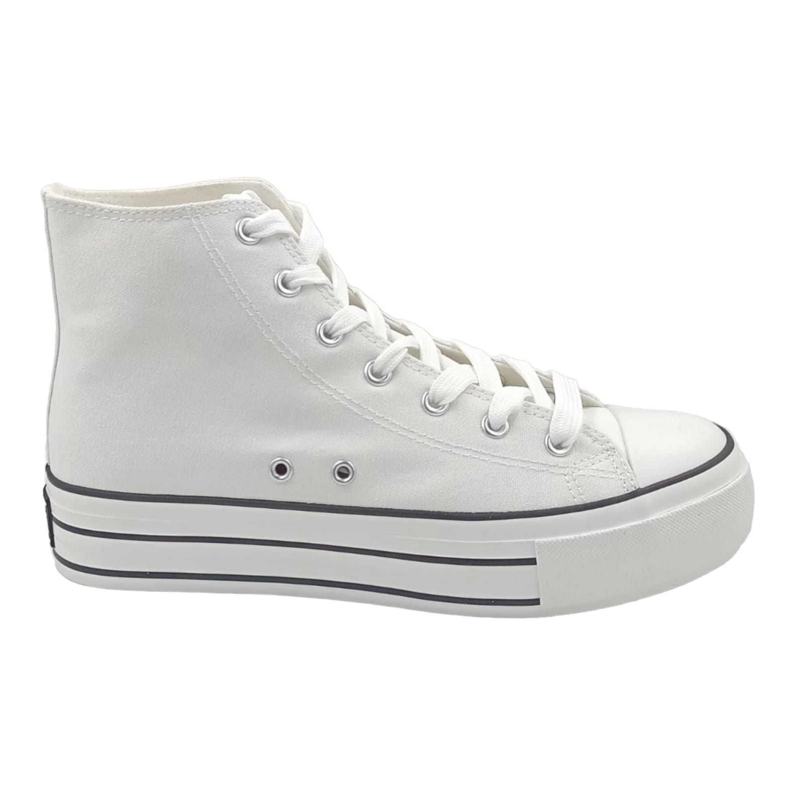 Tenis Botin Andrea 4 Cms Sneaker Plataforma Dama Blanco