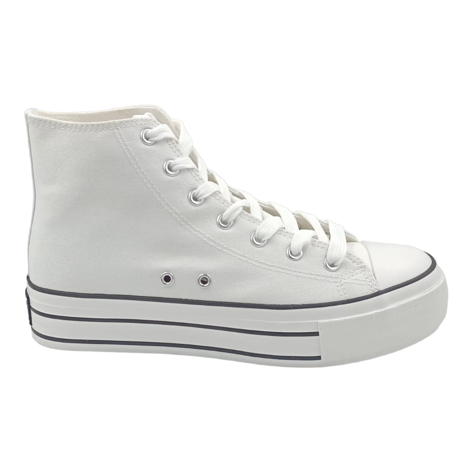 Tenis Botin Andrea 4 Cms Sneaker Plataforma Dama Blanco