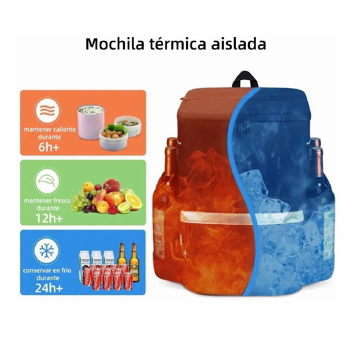  Mochila Hieleras Enfriador Bolsa Impermeable Portátil 27 Ltros