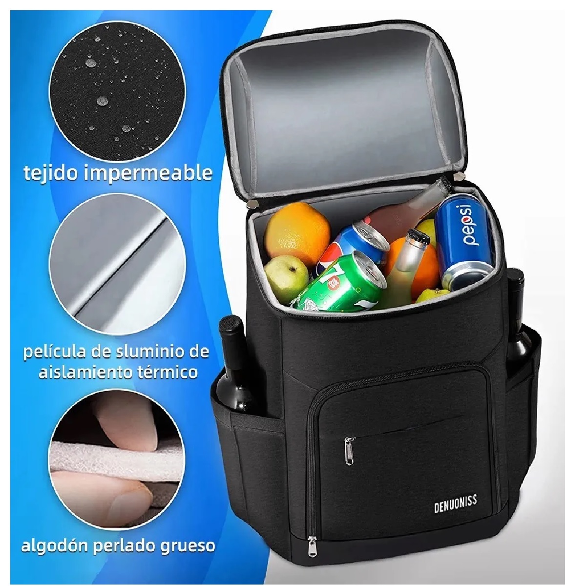  Mochila Hieleras Enfriador Bolsa Impermeable Portátil 27 Ltros
