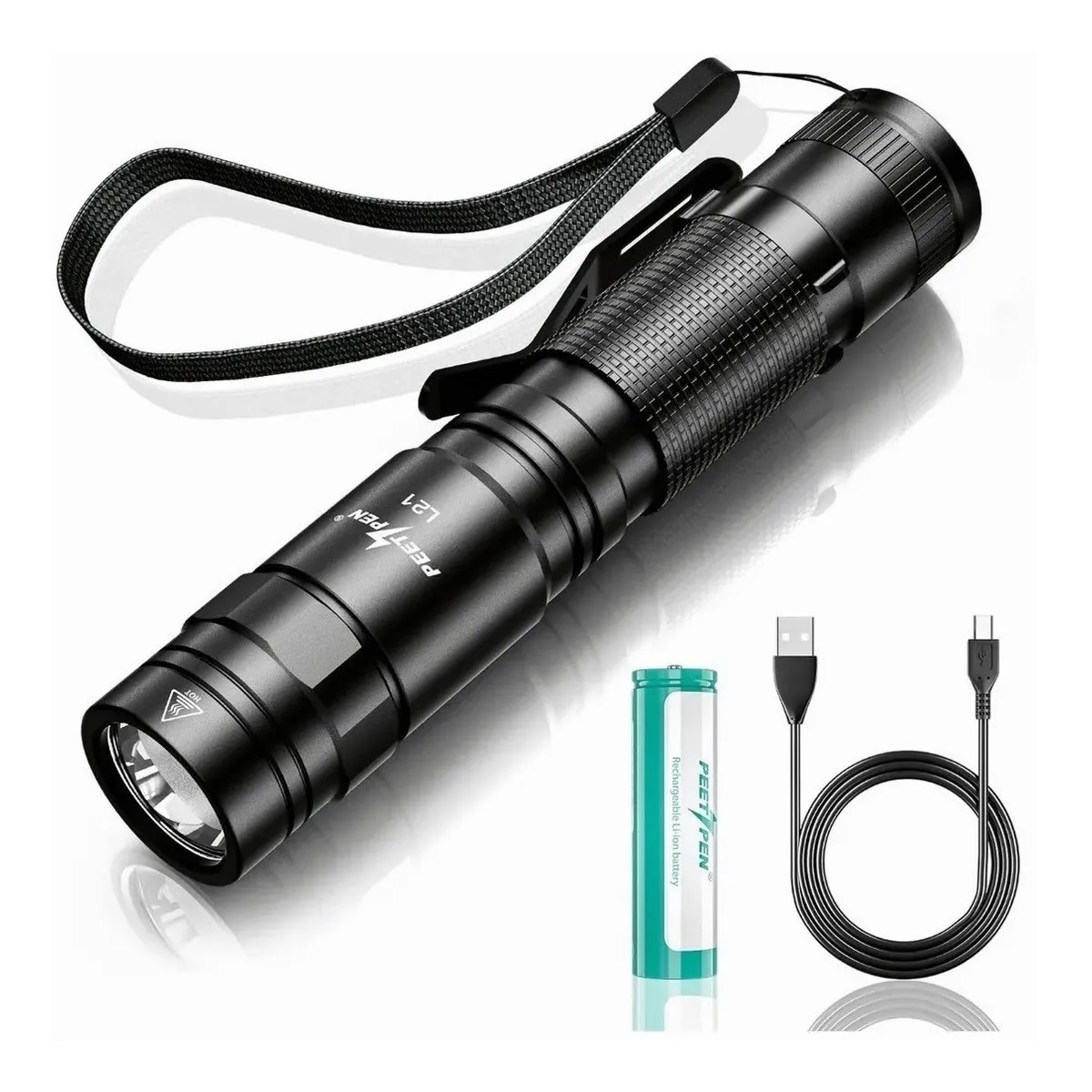 Linterna Táctica Led  L21 Recargable De 1200 Lm