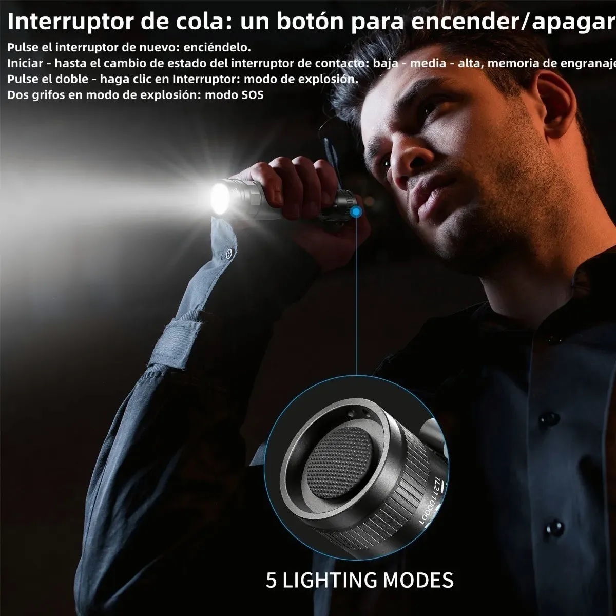 Linterna Táctica Led  L21 Recargable De 1200 Lm