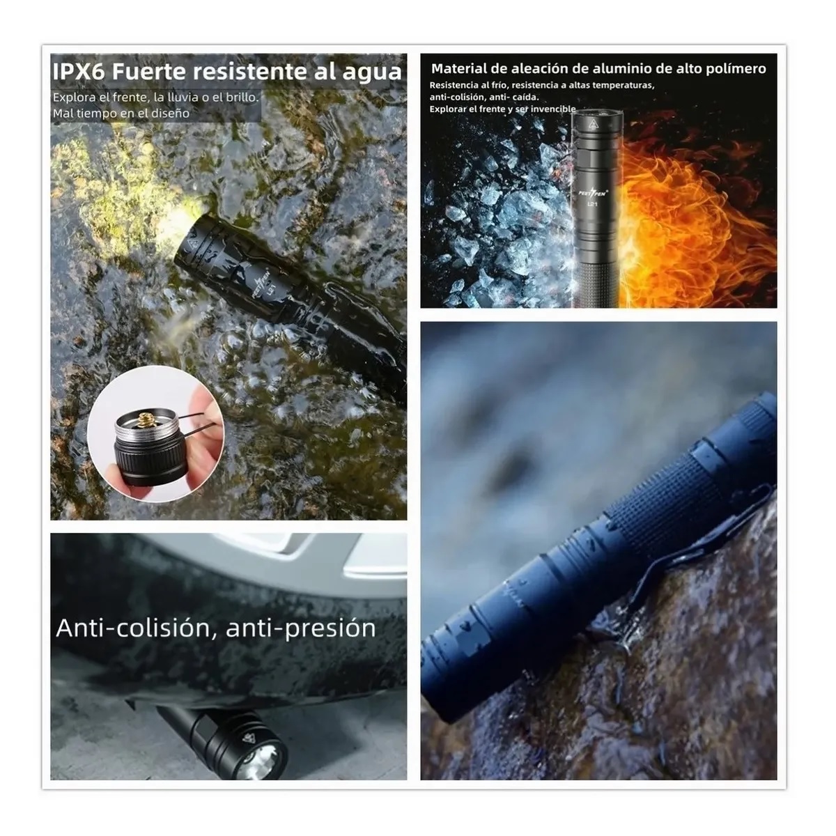 Linterna Táctica Led  L21 Recargable De 1200 Lm