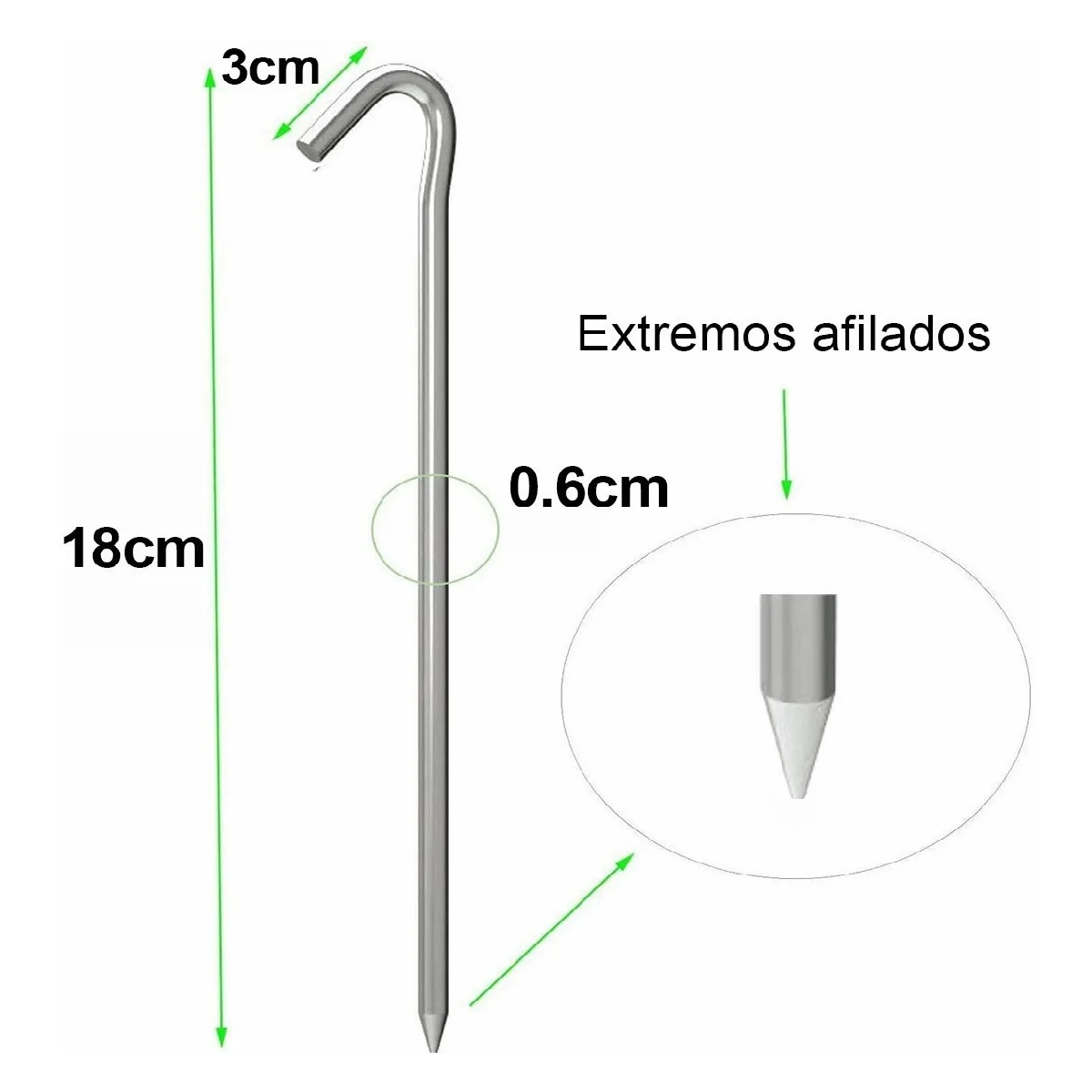 Set 12pcs Estacas Piquetas Para Tienda De Campaña Exterior Suelo