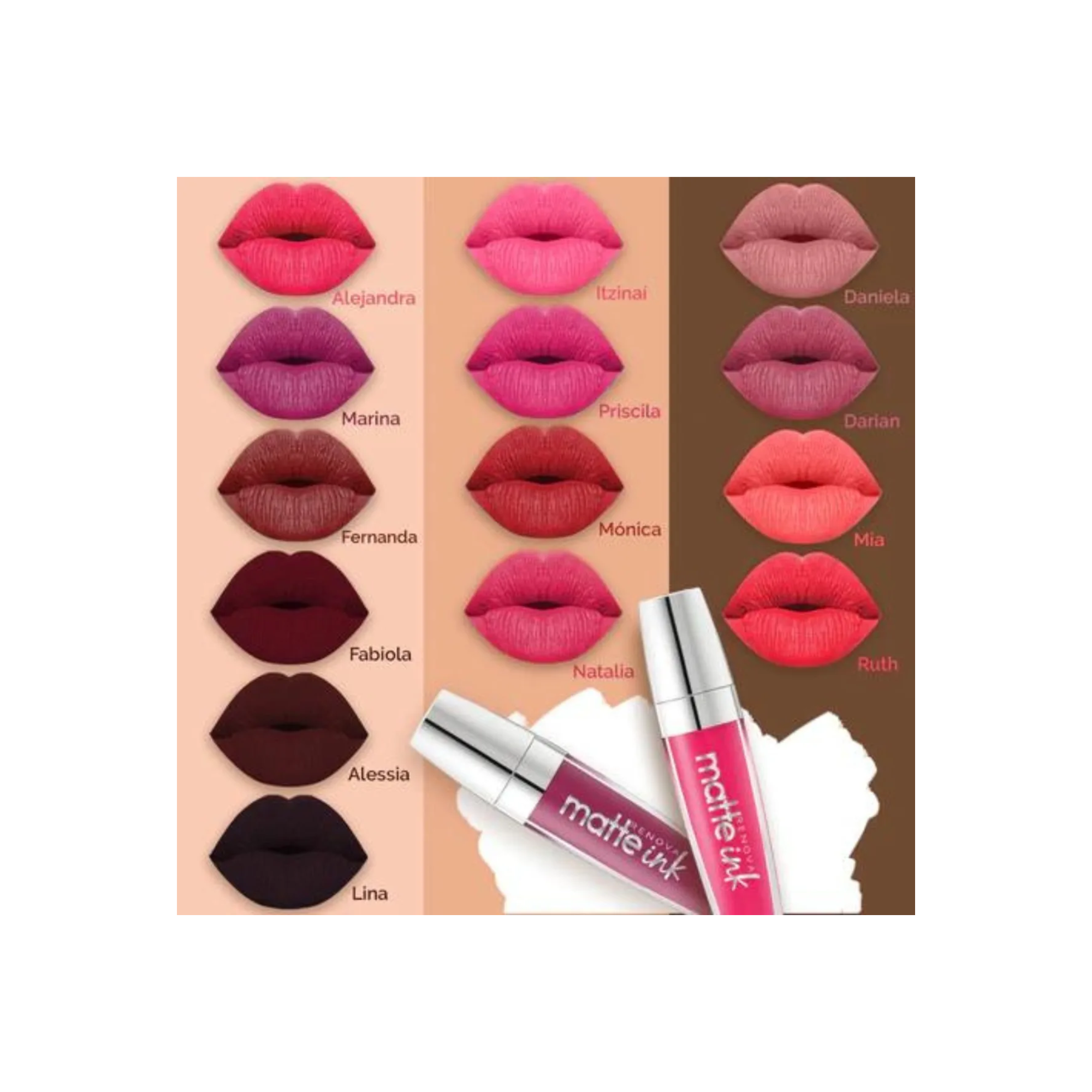      Labial Líquido Gel Renova Matte ink Renova profesio original