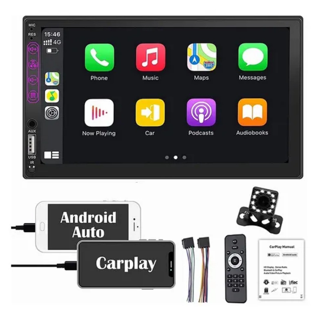 Auto Estéreo Pantalla 7 Touch Hd Mp5 Aux Fm Enlace Espejo
