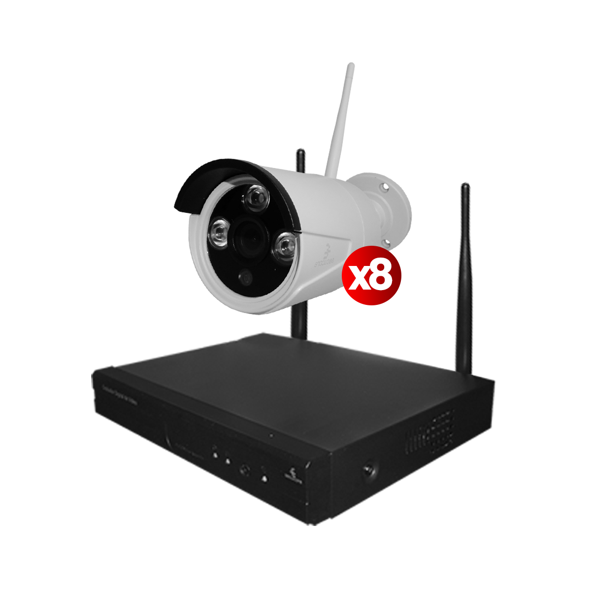 Kit 8 camaras seguridad vigilancia inalambrico wifi exterior