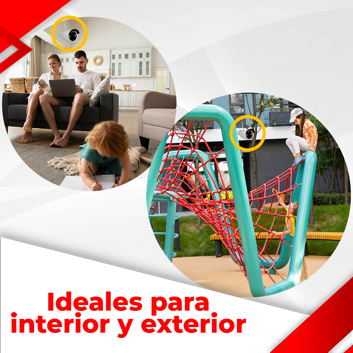 Kit 8 camaras seguridad vigilancia inalambrico wifi exterior