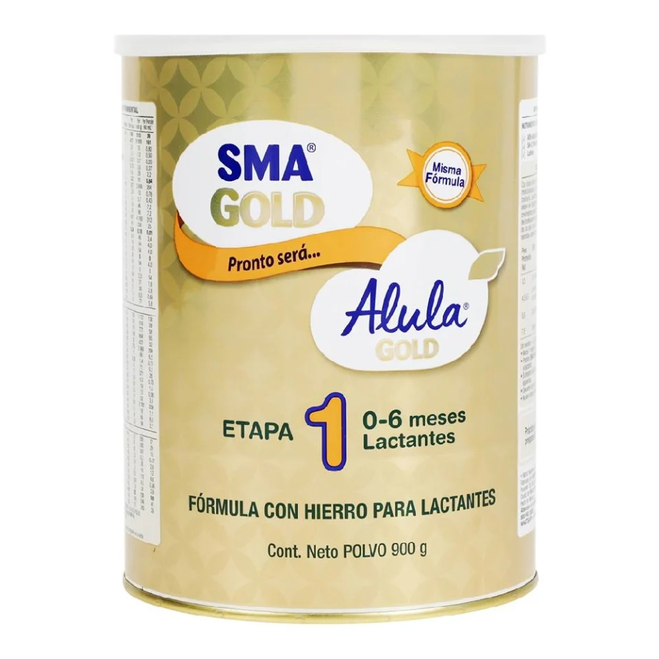 Leche Fórmula En Polvo Aspen Alula Sma Gold 1 Lata 900g 0 A 6 Meses.