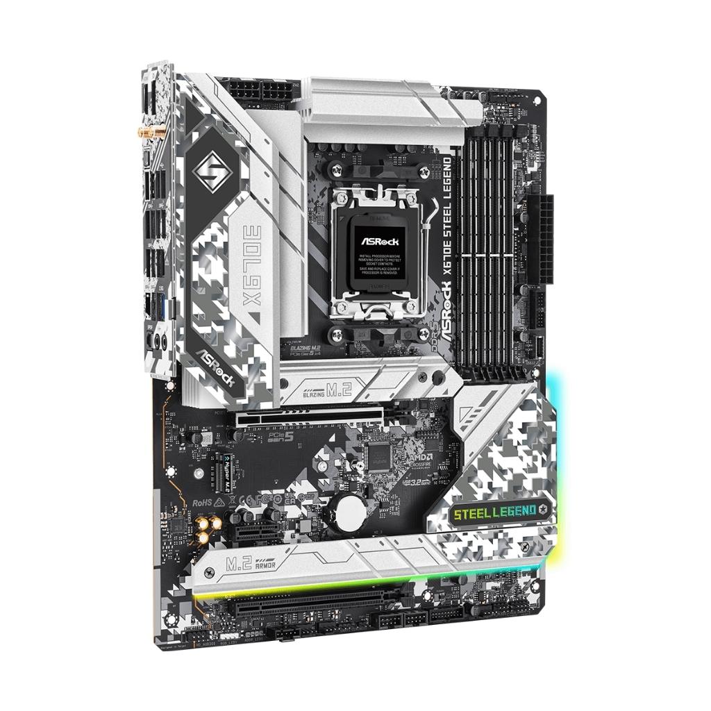 Tarjeta Madre ASRock X670E Steel Legend Wi-Fi, ATX, AM5, X670, DP, HDMI, 128 GB DDR5, para AMD Serie 7000