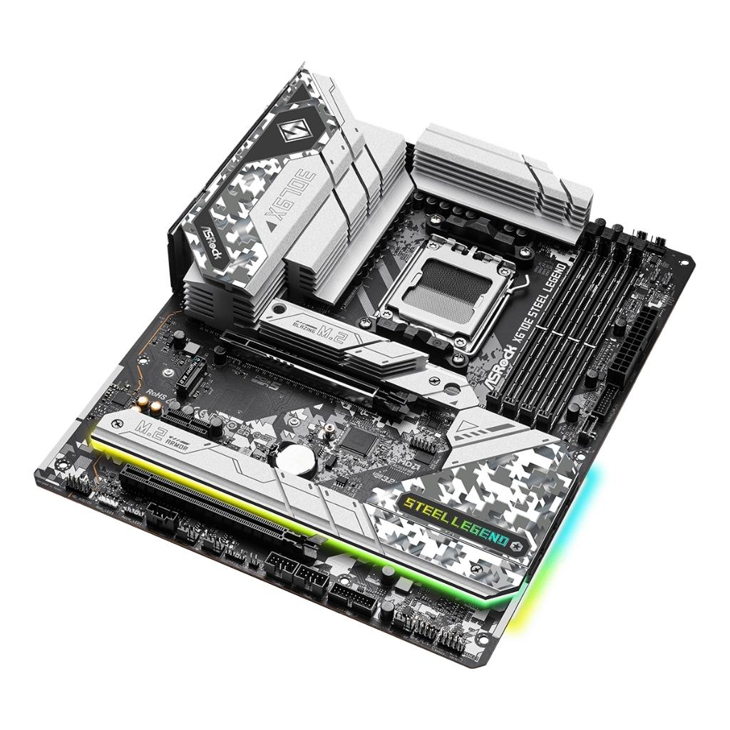 Tarjeta Madre ASRock X670E Steel Legend Wi-Fi, ATX, AM5, X670, DP, HDMI, 128 GB DDR5, para AMD Serie 7000