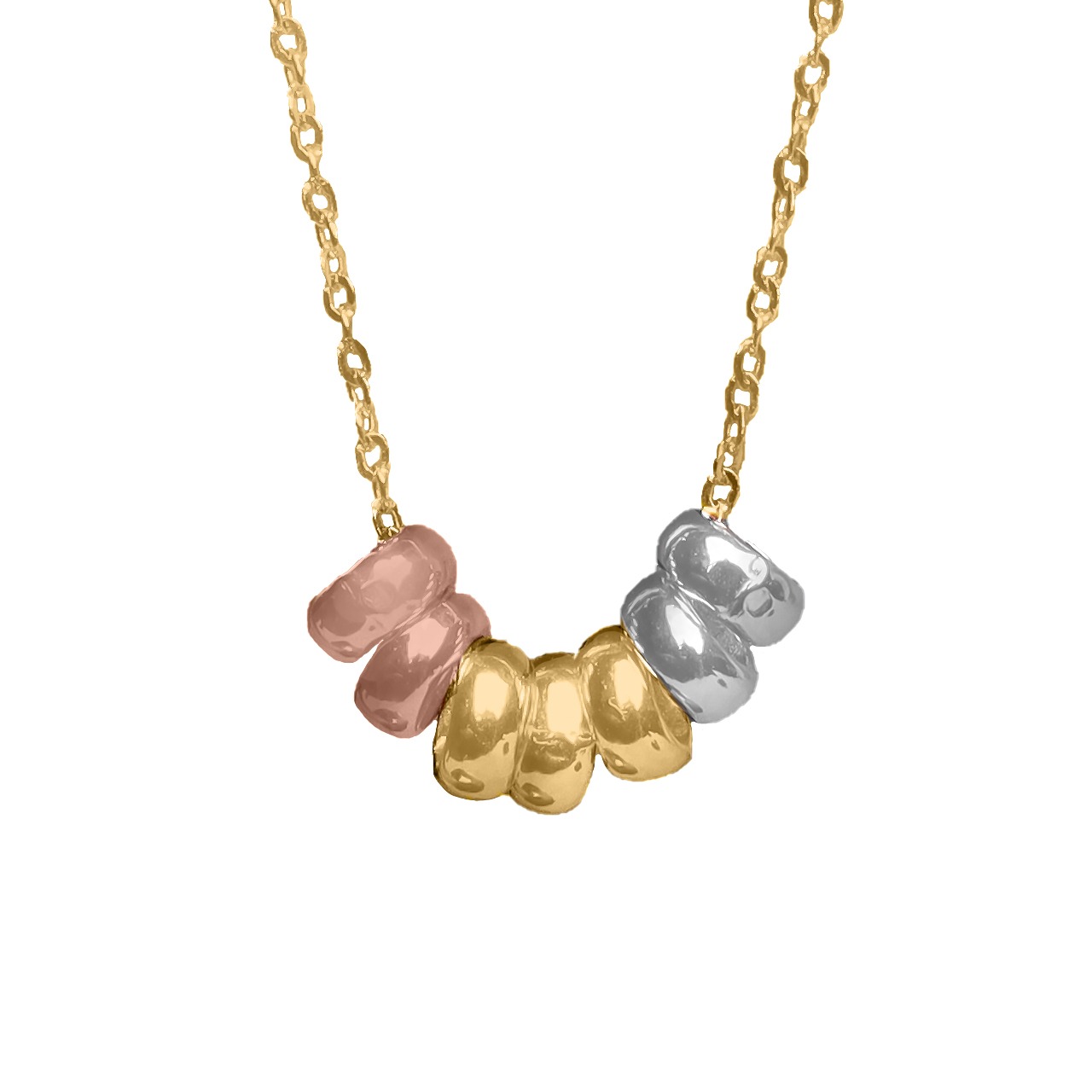 Dije Semanario Cadena Gargantilla Italiana Oro 10k 3 Oros.