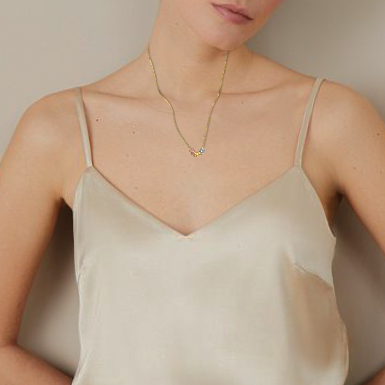 Dije Semanario Cadena Gargantilla Italiana Oro 10k 3 Oros.