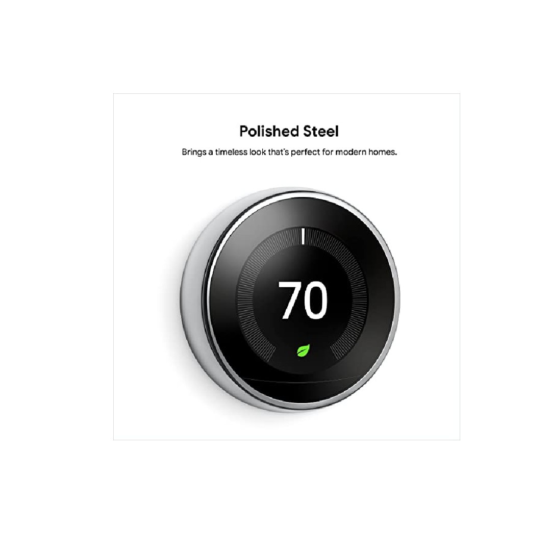 Termostato Inteligente Nest 3ra Generacion Polished Steel 