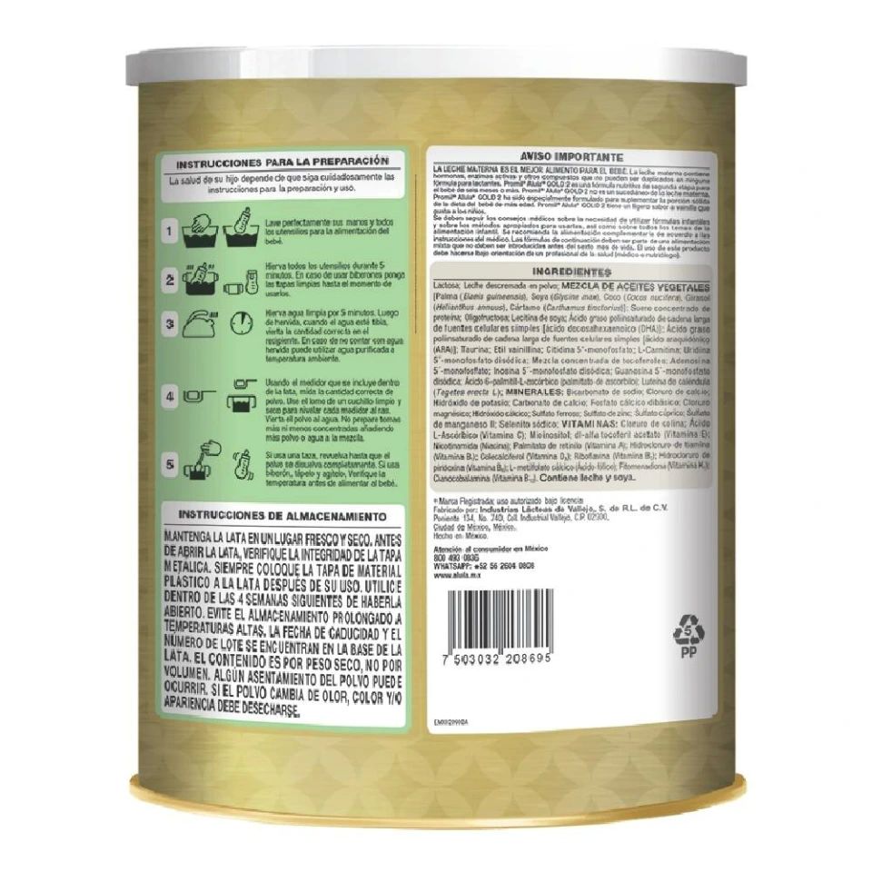 Promil Alula Gold 2 900g 2 Latas Fórmula Bebé 6-12 Meses