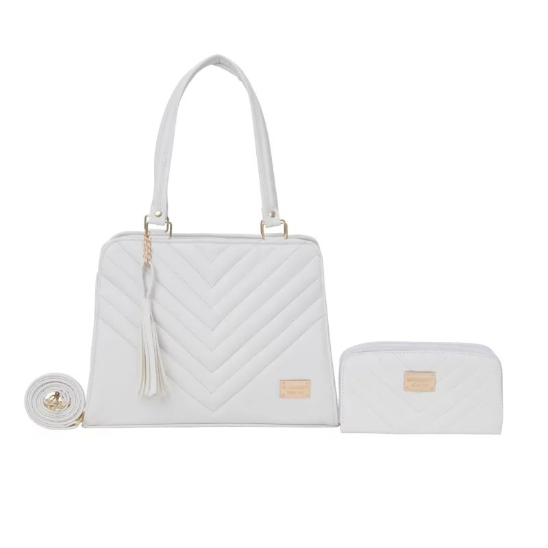 Set de Bolso y Cartera de Moda FANA para Mujer Sofia Blanco