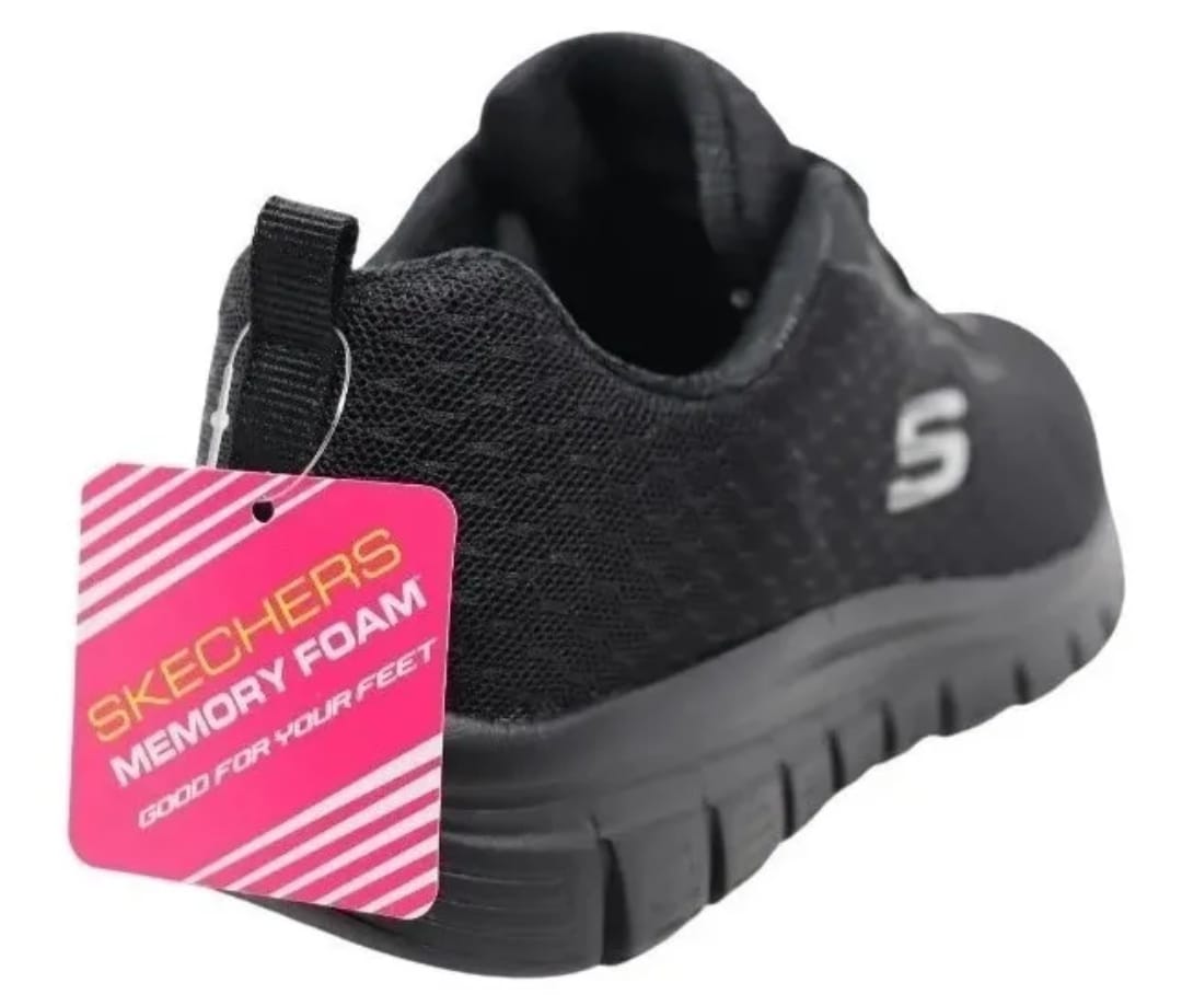 Tenis Skechers negro Dama Original Memory Foam