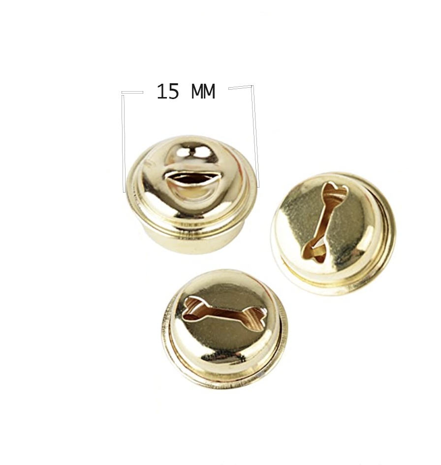 100pcs Cascabeles Dorados para Decoración de Navidad y Manualidades DIY 15mm