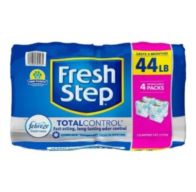 Arena para Gatos Fresh Step 980024640 4 Piezas de 4.98 Kg- Azul