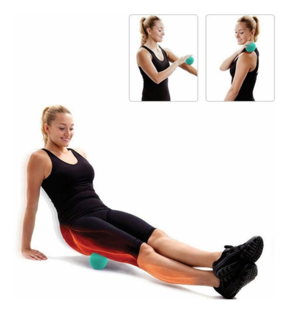 Masaje Pies Rodillo Y Bola Con Pinchos Para Fascitis Plantar Mint Green