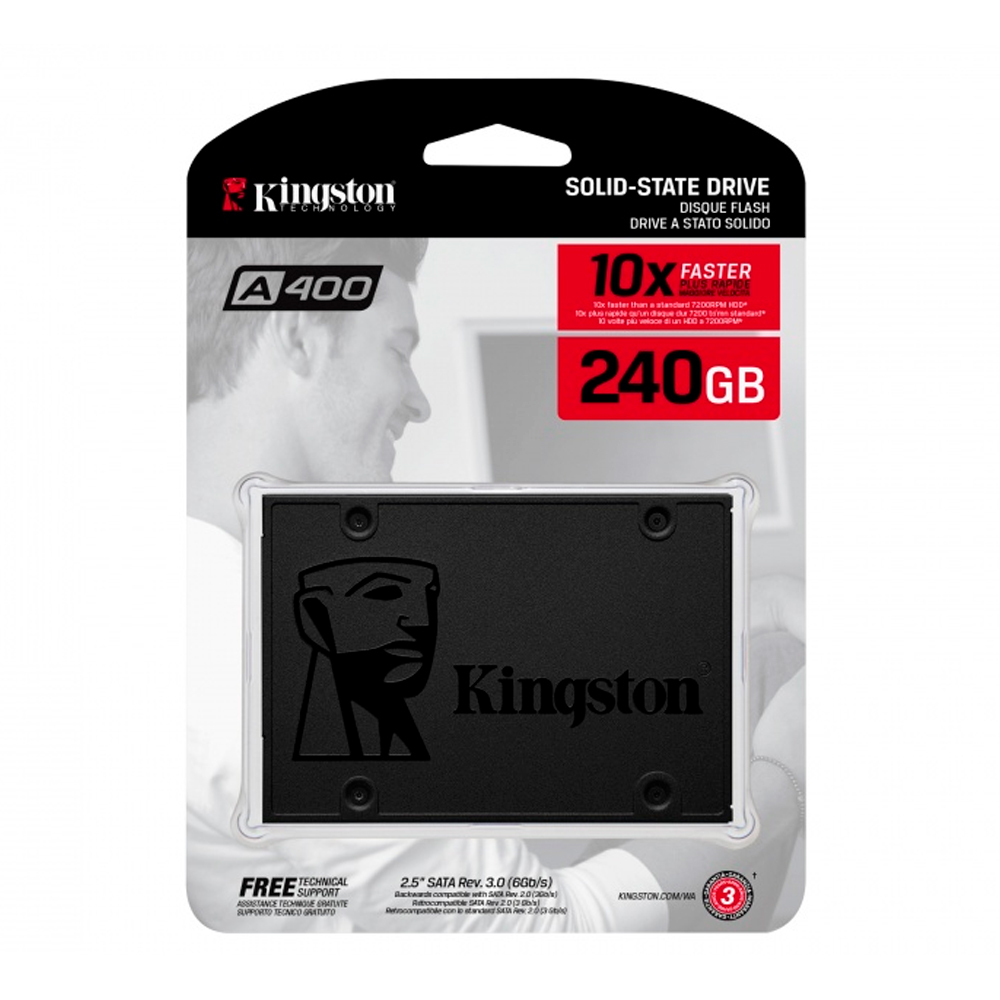 SSD Kingston A400, 240GB, SATA III, 2.5'', 7mm.