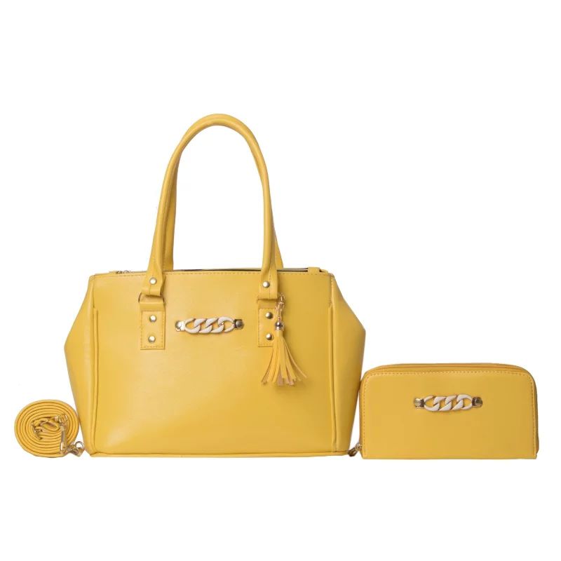 Set de Bolso y Cartera de Moda FANA para Mujer Yatziry Amarillo
